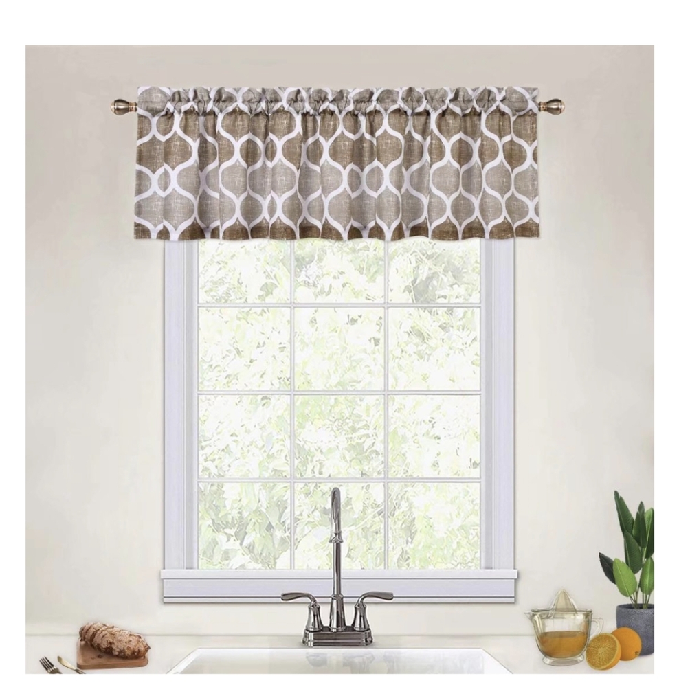 Geometric Pattern Valance 56"W  By 15"L